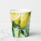 Modernes lemonblaues Blumenskript-Brautparty Pappbecher (Rechts)