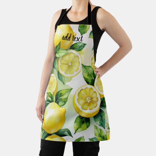 Modernes lemonblaues Blumenskript-Brautparty Schürze (InSitu)