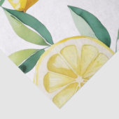 Modernes lemonblaues Blumenskript-Brautparty Seidenpapier (Detail)