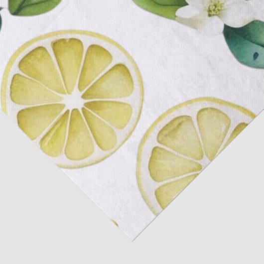 Modernes lemonblaues Blumenskript-Brautparty Seidenpapier (Detail)