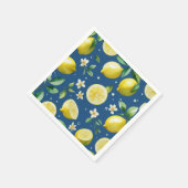 Modernes lemonblaues Blumenskript-Brautparty Serviette (Ecke)