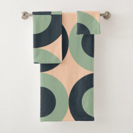 Modernes Lemongrasschiefer aus der Mitte des Jahrh Badhandtuch Set