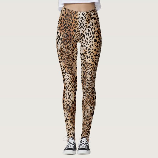 Modernes Leopard-Design Leggings (Vorderseite)