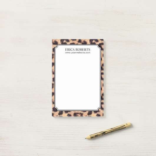 Modernes Leopard-Druck-Muster Post-it Klebezettel (Auf Schreibtisch)