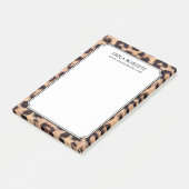 Modernes Leopard-Druck-Muster Post-it Klebezettel (angewinkelt)