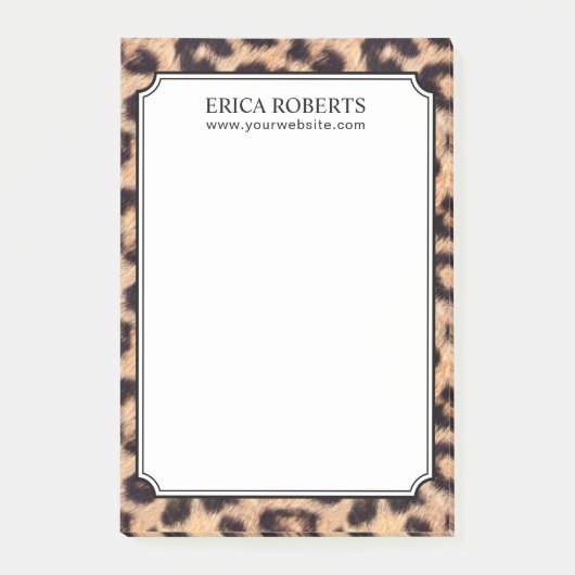 Modernes Leopard-Druck-Muster Post-it Klebezettel (Vorderseite)