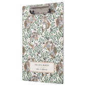 Modernes Leopard-Foliage Klemmbrett (Links)