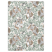 Modernes Leopard-Foliage Klemmbrett (Rückseite)