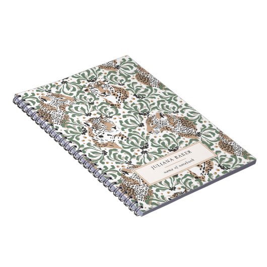 Modernes Leopard-Foliage Notizblock (Rechte Seite)