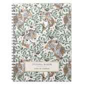Modernes Leopard-Foliage Notizblock (Vorderseite)