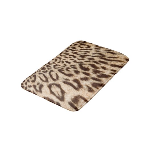 Modernes Leopard Fur Design Badematte (Schrägansicht)