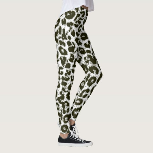 Modernes Leopard-Haut-Muster #12 Leggings (Rechts)