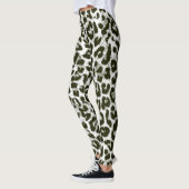 Modernes Leopard-Haut-Muster #12 Leggings (Links)