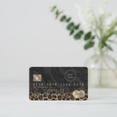 Modernes Leopard-Logo QR-Code Kreditkarten-Stil Visitenkarte (Stehend Vorderseite)