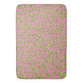 Modernes Leopard-Muster für Tierdruckmuster Grün R Badematte (Vorderseite Vertikal)