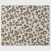 Modernes Leopard-Muster Geschenkpapier (Flach)