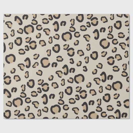 Modernes Leopard-Muster Geschenkpapier (Flach)