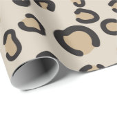 Modernes Leopard-Muster Geschenkpapier (Rolleneckpunkt)