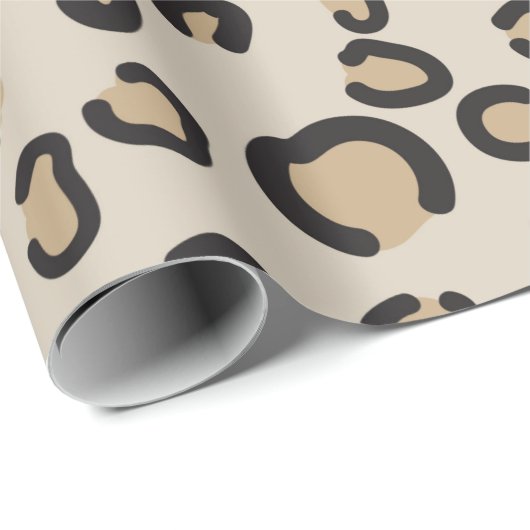 Modernes Leopard-Muster Geschenkpapier (Rolleneckpunkt)