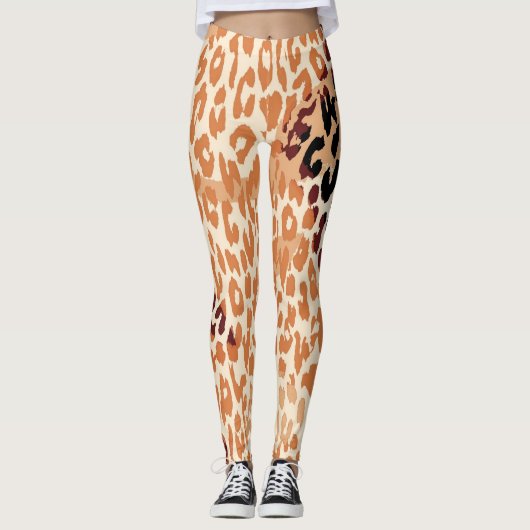 Modernes Leopard-Skin-Muster #21 Leggings (Vorderseite)