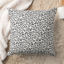 Modernes Leopard Soft Black Animal Print Muster