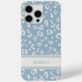 Modernes Leopardenmuster mit Personalisiertem Name Case-Mate iPhone Hülle (Rückseite)