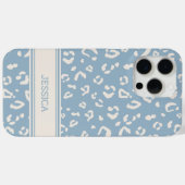 Modernes Leopardenmuster mit Personalisiertem Name Case-Mate iPhone Hülle (Rückseite (Horizontal))