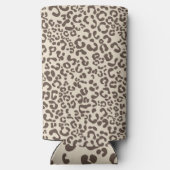 Modernes Leopardenmuster Selters Dosenkühler (Rückseite)