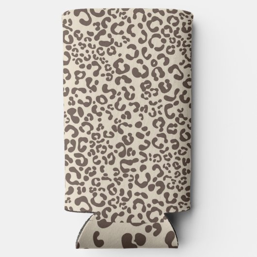 Modernes Leopardenmuster Selters Dosenkühler (Rückseite)