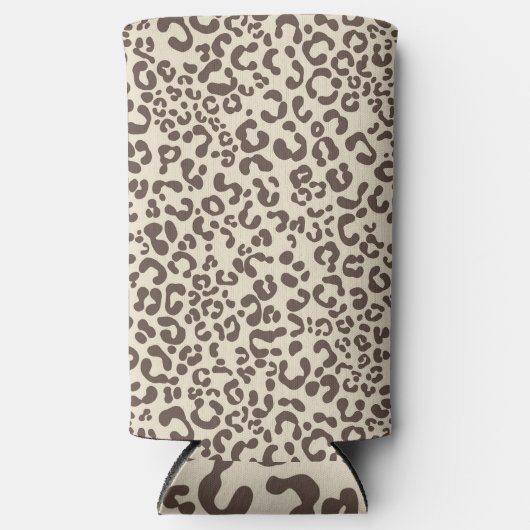 Modernes Leopardenmuster Selters Dosenkühler (Vorderseite)