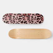 Modernes Leopardenmuster Tier Skateboard (Horizontal)