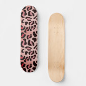 Modernes Leopardenmuster Tier Skateboard (Vorderseite)