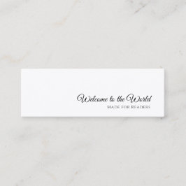 Modernes Lesezeichen | Minimalistisches Bookstore  Mini Visitenkarte