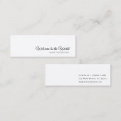 Modernes Lesezeichen | Minimalistisches Bookstore  Mini Visitenkarte (Vorne/Hinten)