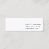 Modernes Lesezeichen | Minimalistisches Bookstore  Mini Visitenkarte (Rückseite)