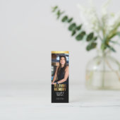 Modernes Lesezeichen zur Beerdigung von Gold und B Mini Visitenkarte (Stehend Vorderseite)