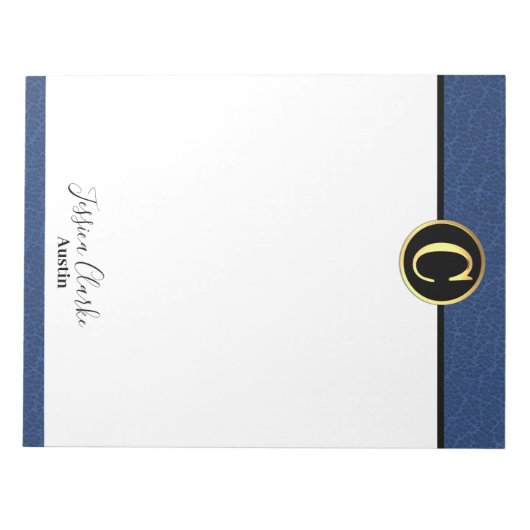 Modernes Letter C Notepad Notizblock (Vorderseite)