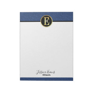 Modernes Letter E Notepad Notizblock