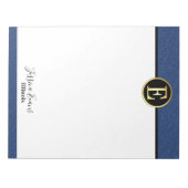 Modernes Letter E Notepad Notizblock (Vorderseite)