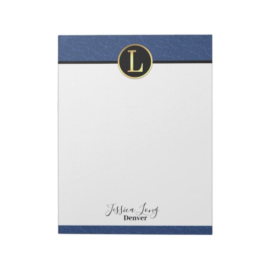 Modernes Letter L Notepad Notizblock (Rotiert)
