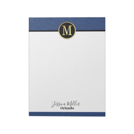 Modernes Letter M Notepad Notizblock (Rotiert)