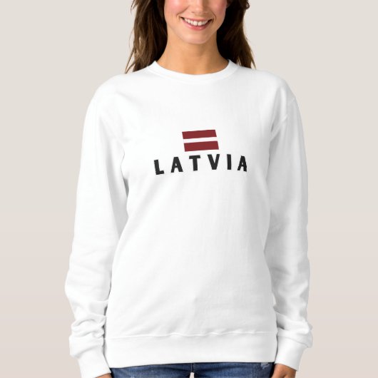 Modernes lettisches Flaggenland Souvenir Sweatshirt (Vorderseite)