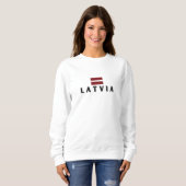 Modernes lettisches Flaggenland Souvenir Sweatshirt (Vorne ganz)