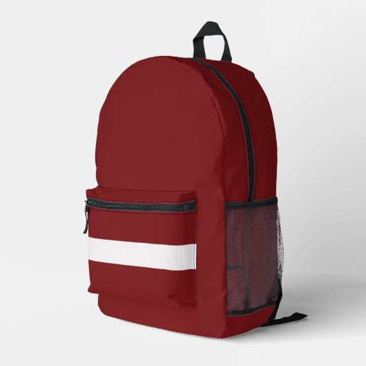 Modernes lettisches Flaggenstaat-Souvenir Bedruckter Rucksack (Rückseitige Ecke Rechts)