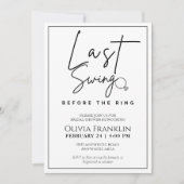 Modernes letztes Schauspiel vor dem Ring-Brautpart Einladung (Vorderseite)