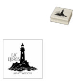 Modernes Leuchtturm Ex Libris Bibliothek Custom Gummistempel (Stempel)