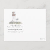 Modernes Leuchtturm von Watercolor Beach Moved Postkarte (Rückseite)