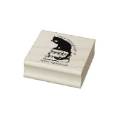 Modernes Library Cat Buchzeichen Gummistempel (Stempel)