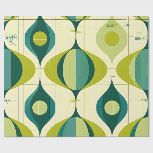 Modernes Licht der Mitte des Jahrhunderts Geschenkpapier (Flach)