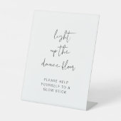 Modernes Licht in den Tanzboden glänzt das Tanzpos Sockelschild (Vorderseite)